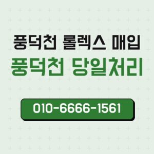 풍덕천 롤렉스 매입