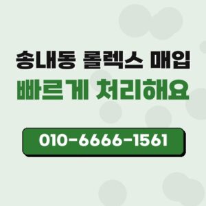 송내동 롤렉스 매입