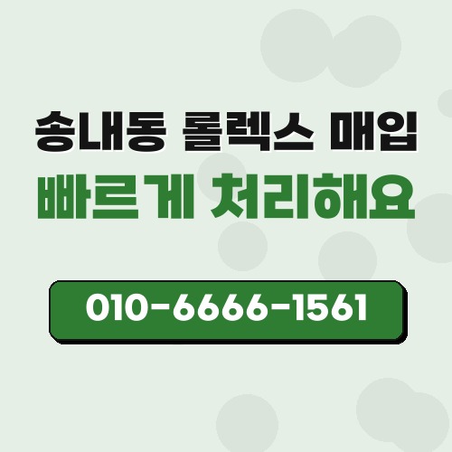 송내동 롤렉스 매입