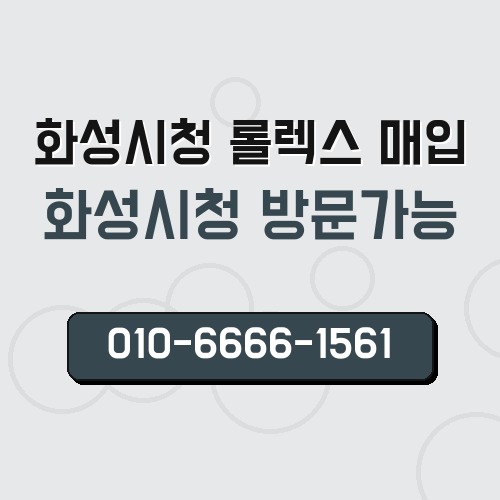 화성시청 롤렉스 매입