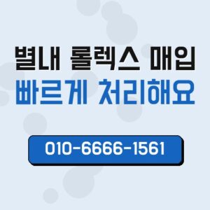 별내 롤렉스 매입