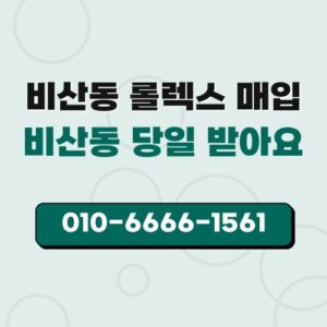 비산동 롤렉스 매입