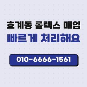 호계동 롤렉스 매입
