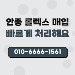 안중 롤렉스 매입