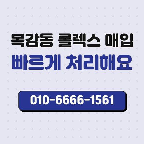 목감동 롤렉스 매입