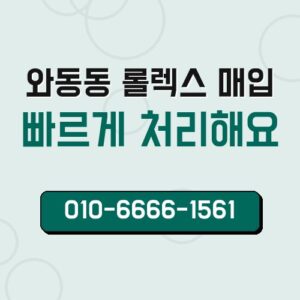 와동동 롤렉스 매입