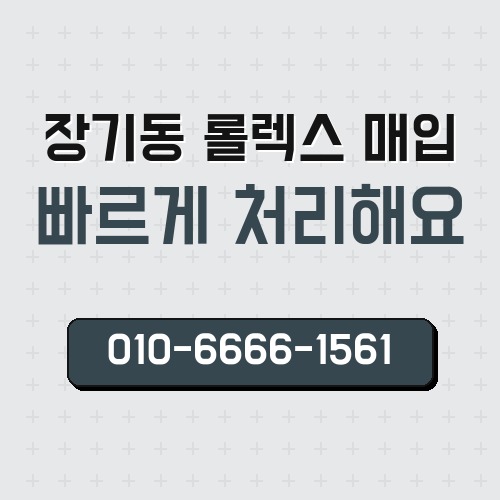 장기동 롤렉스 매입