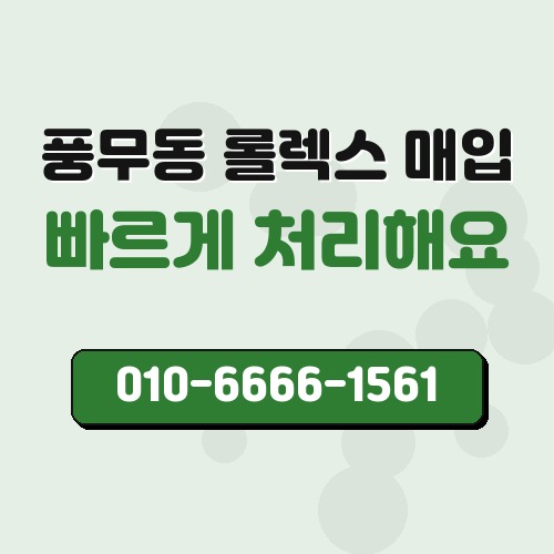 풍무동 롤렉스 매입
