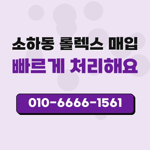 소하동 롤렉스 매입