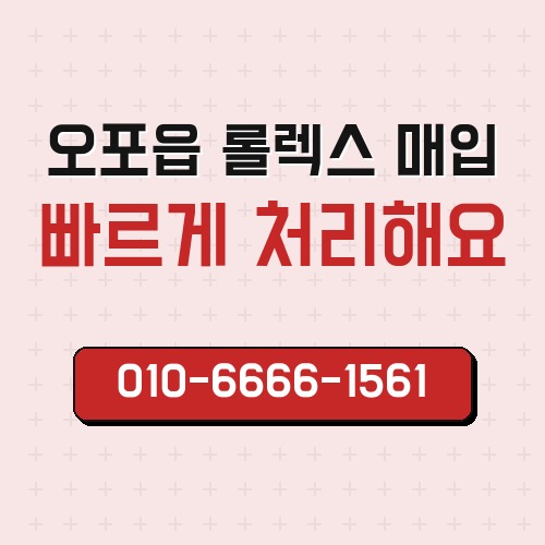오포읍 롤렉스 매입