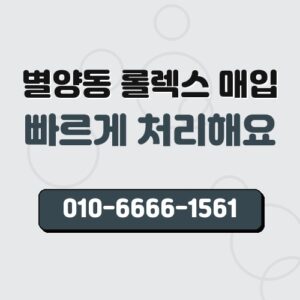 별양동 롤렉스 매입
