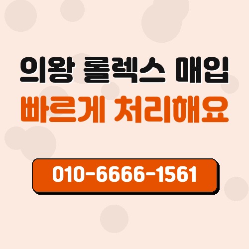 의왕 롤렉스 매입