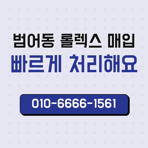 범어동 롤렉스 매입