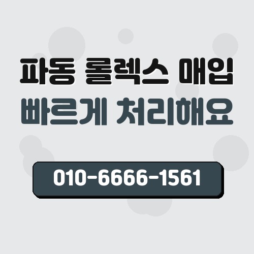 파동 롤렉스 매입