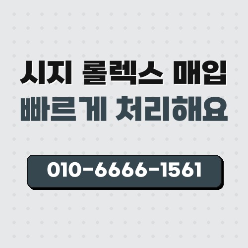 시지 롤렉스 매입