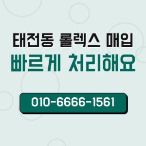 태전동 롤렉스 매입