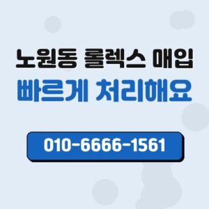 노원동 롤렉스 매입