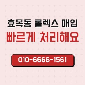효목동 롤렉스 매입