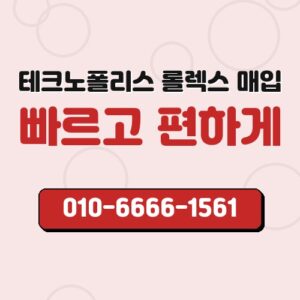 테크노폴리스 롤렉스 매입