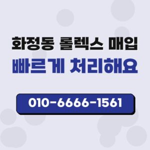 화정동 롤렉스 매입