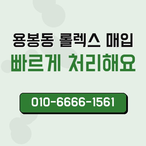 용봉동 롤렉스 매입