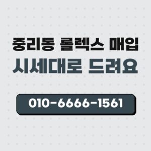 중리동 롤렉스 매입