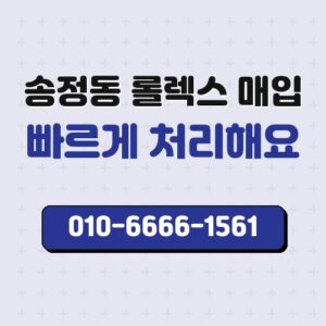송정동 롤렉스 매입