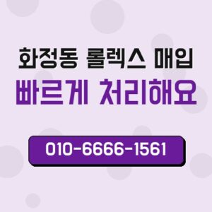 화정동 롤렉스 매입