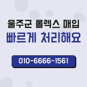 울주군 롤렉스 매입