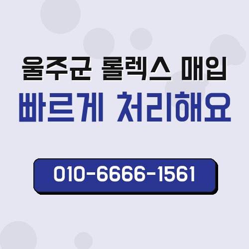 울주군 롤렉스 매입