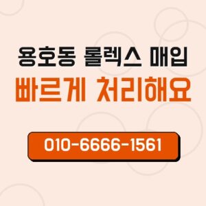 용호동 롤렉스 매입