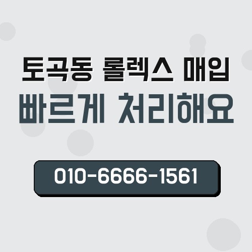 토곡동 롤렉스 매입