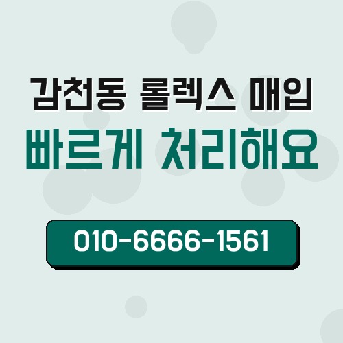 감천동 롤렉스 매입