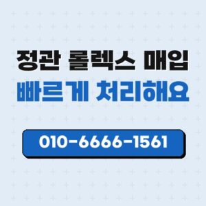 정관 롤렉스 매입