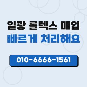 일광 롤렉스 매입