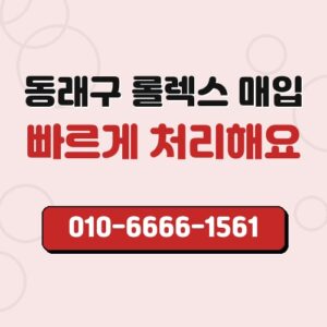 동래구 롤렉스 매입