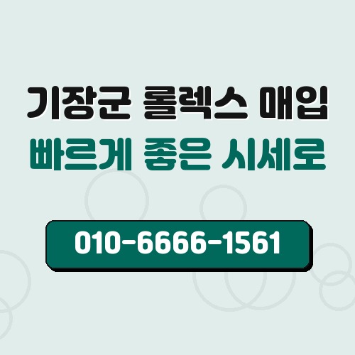 기장군 롤렉스 매입