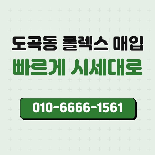 도곡동 롤렉스 매입