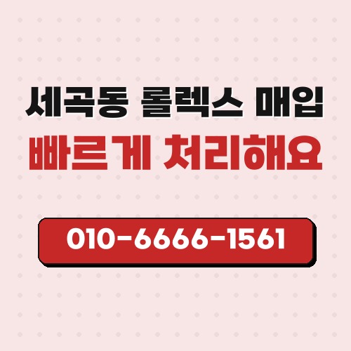 세곡동 롤렉스 매입