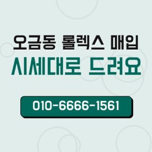 오금동 롤렉스 매입