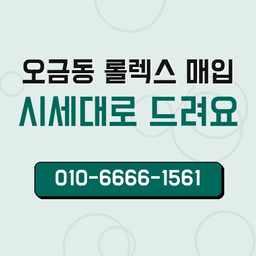 오금동 롤렉스 매입