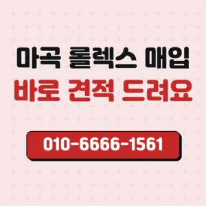 마곡 롤렉스 매입