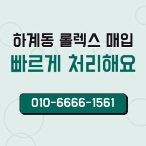 하계동 롤렉스 매입