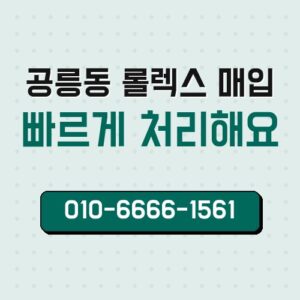 공릉동 롤렉스 매입