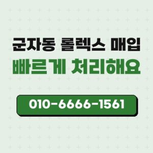 군자동 롤렉스 매입