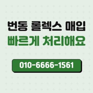 번동 롤렉스 매입