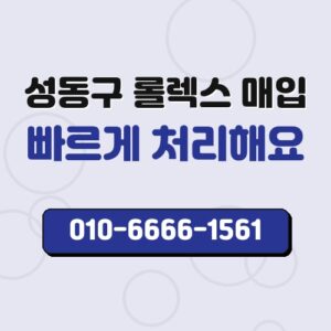 성동구 롤렉스 매입