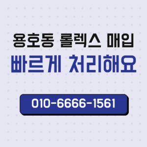 용호동 롤렉스 매입