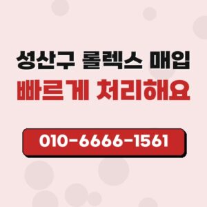 성산구 롤렉스 매입