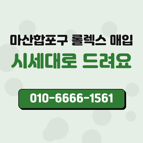 마산합포구 롤렉스 매입